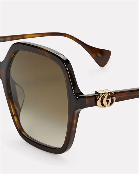 gucci tortoise semi rimlss sunglasses|gucci oversized tortoiseshell sunglasses.